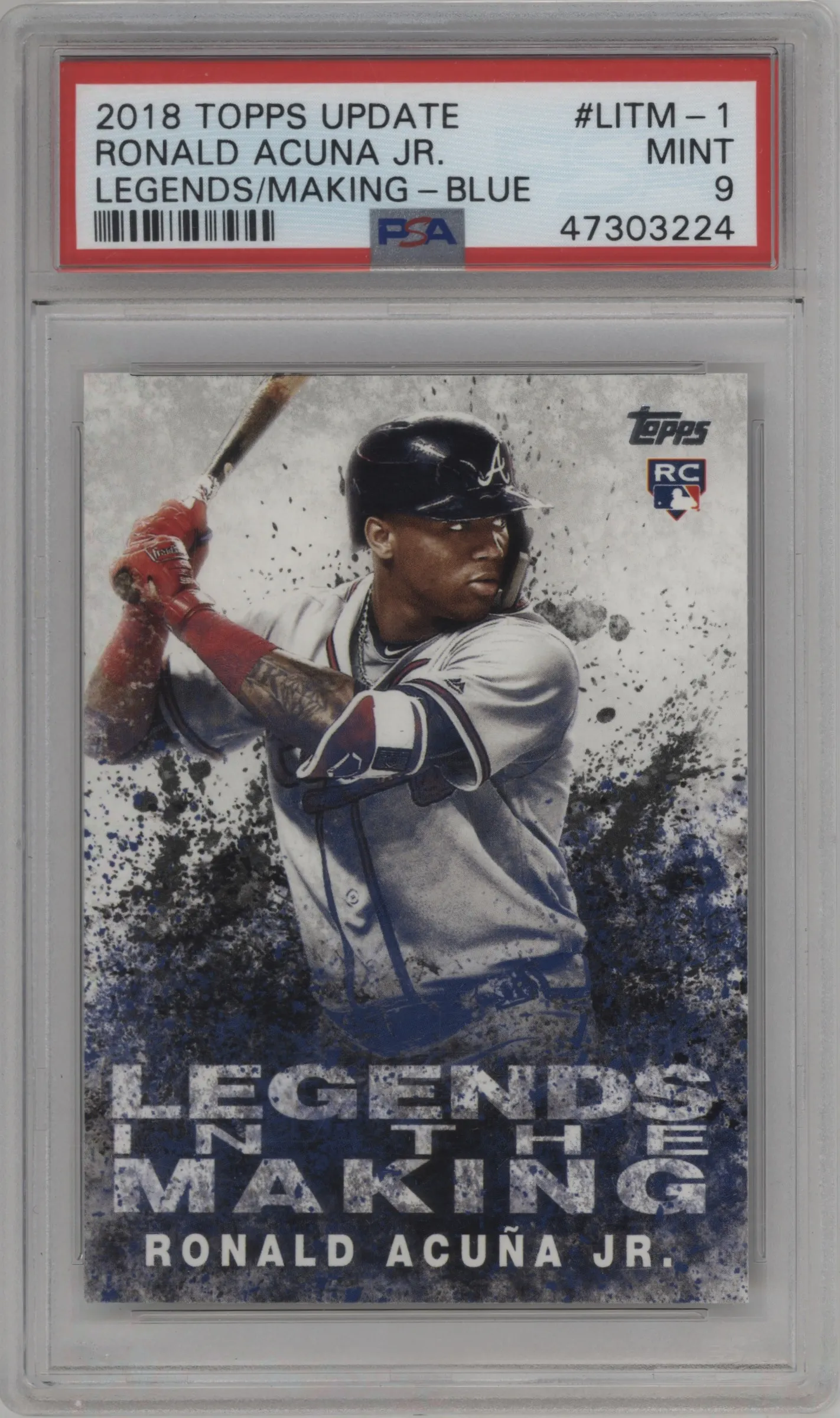 2018 Topps Update LITM Ronald Acuna Jr. Blue #LITM-1 PSA 9
