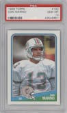 Dan Marino from the 1988 Topps set graded by PSA and given an overall grade of 10.
