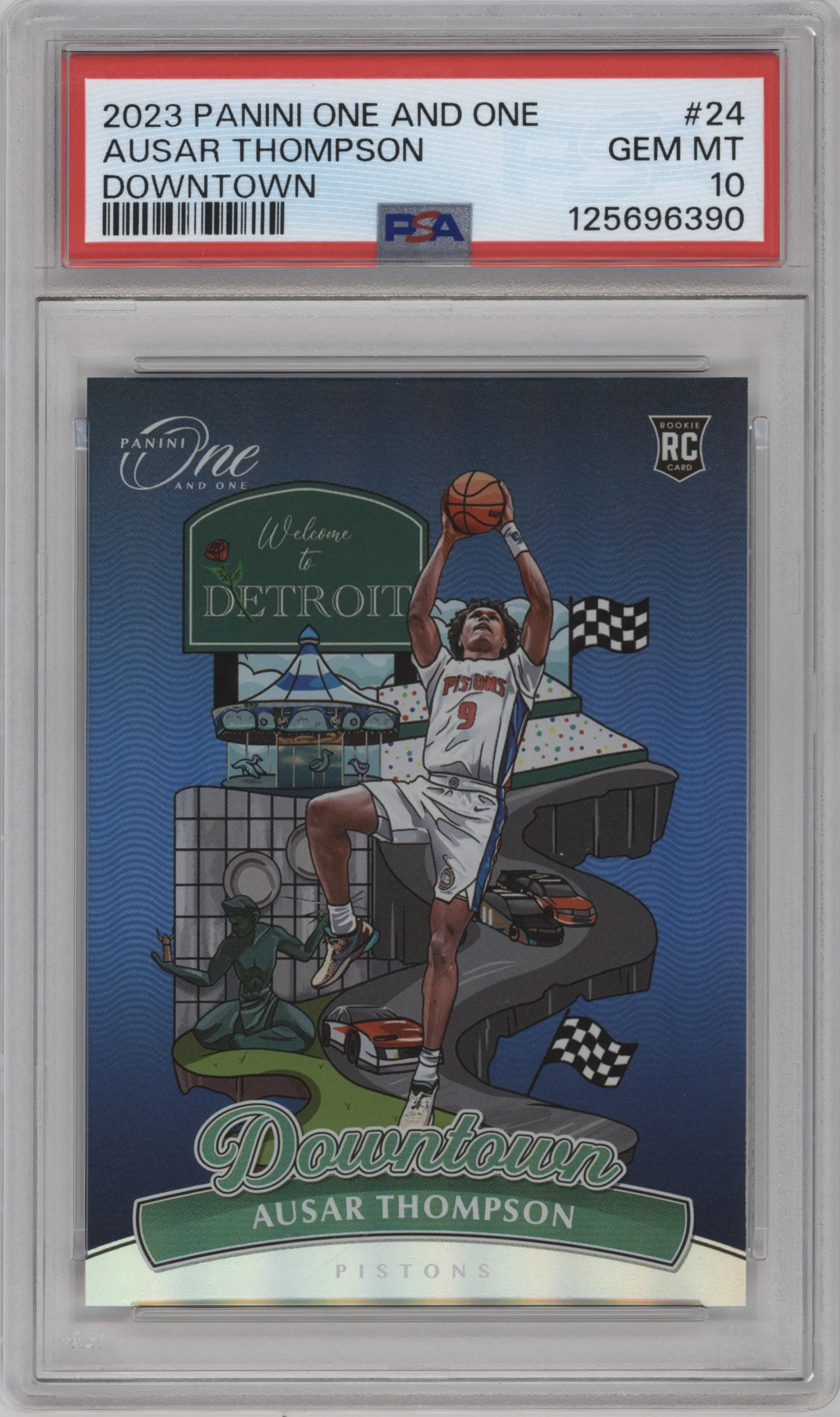 2023 Panini One and One Downtown Ausar Thompson #24 PSA 10