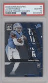Jahmyr Gibbs from the 2023 Donruss Optic set graded by PSA and given an overall grade of 10.