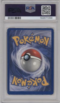 Charizard from the 1999 Pokemon set graded by PSA and given an overall grade of 5.