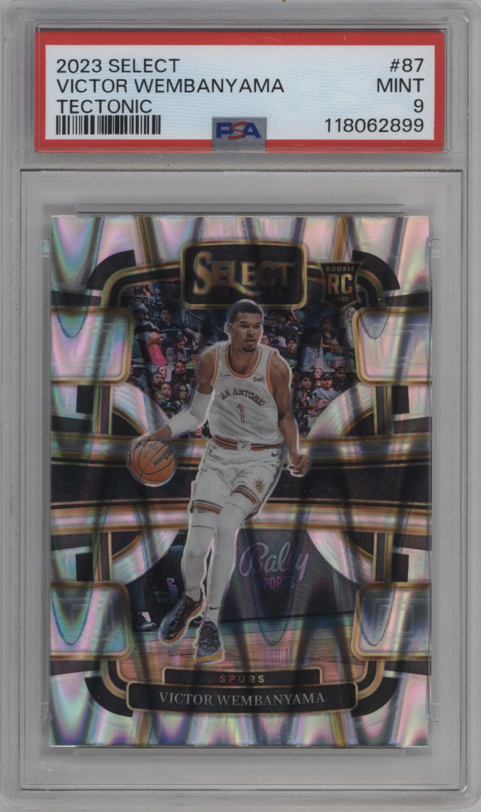 2023 Panini Select Victor Wembanyama Tectonic #87 PSA 9