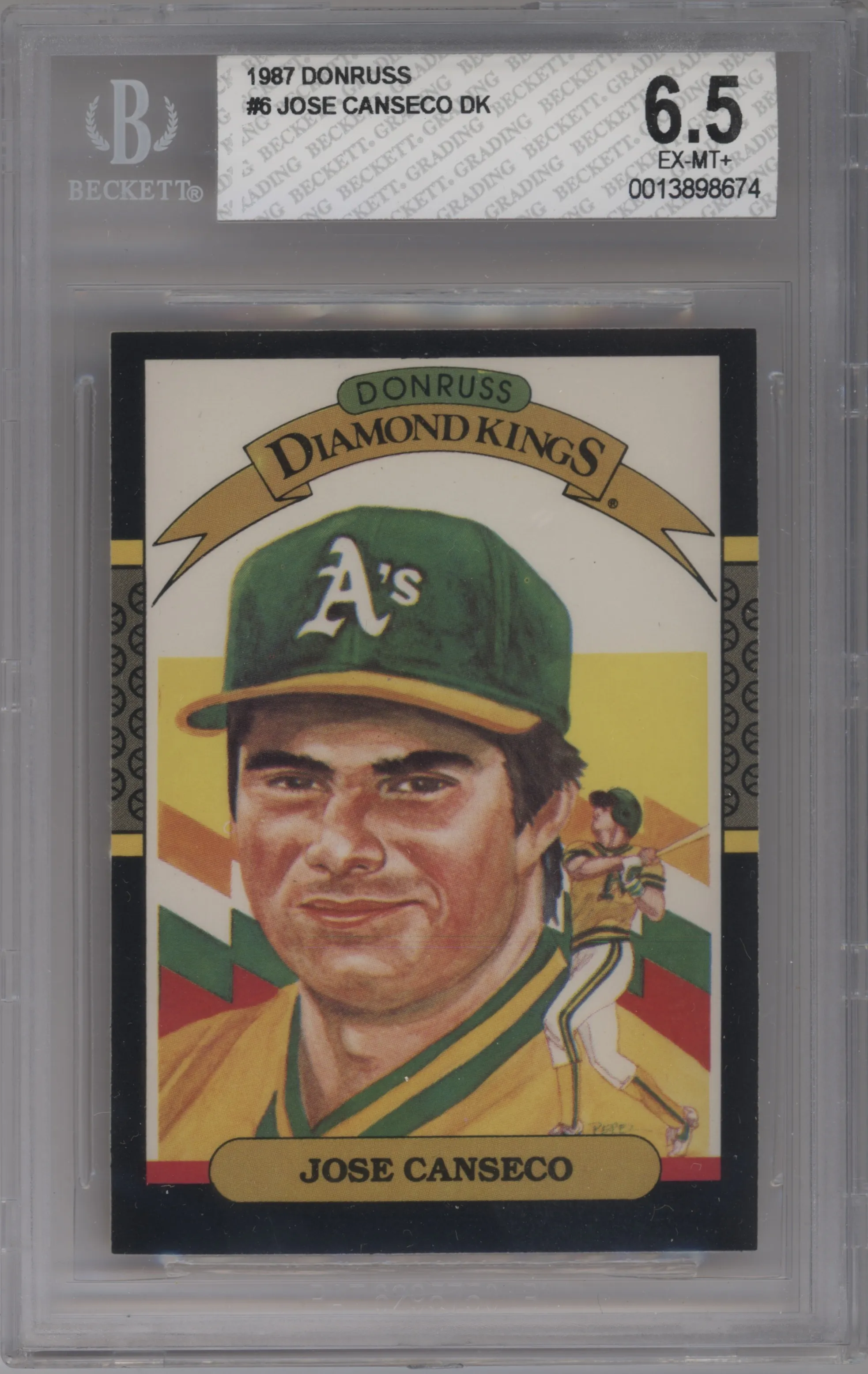 1987 Donruss Jose Canseco BGS 6.5