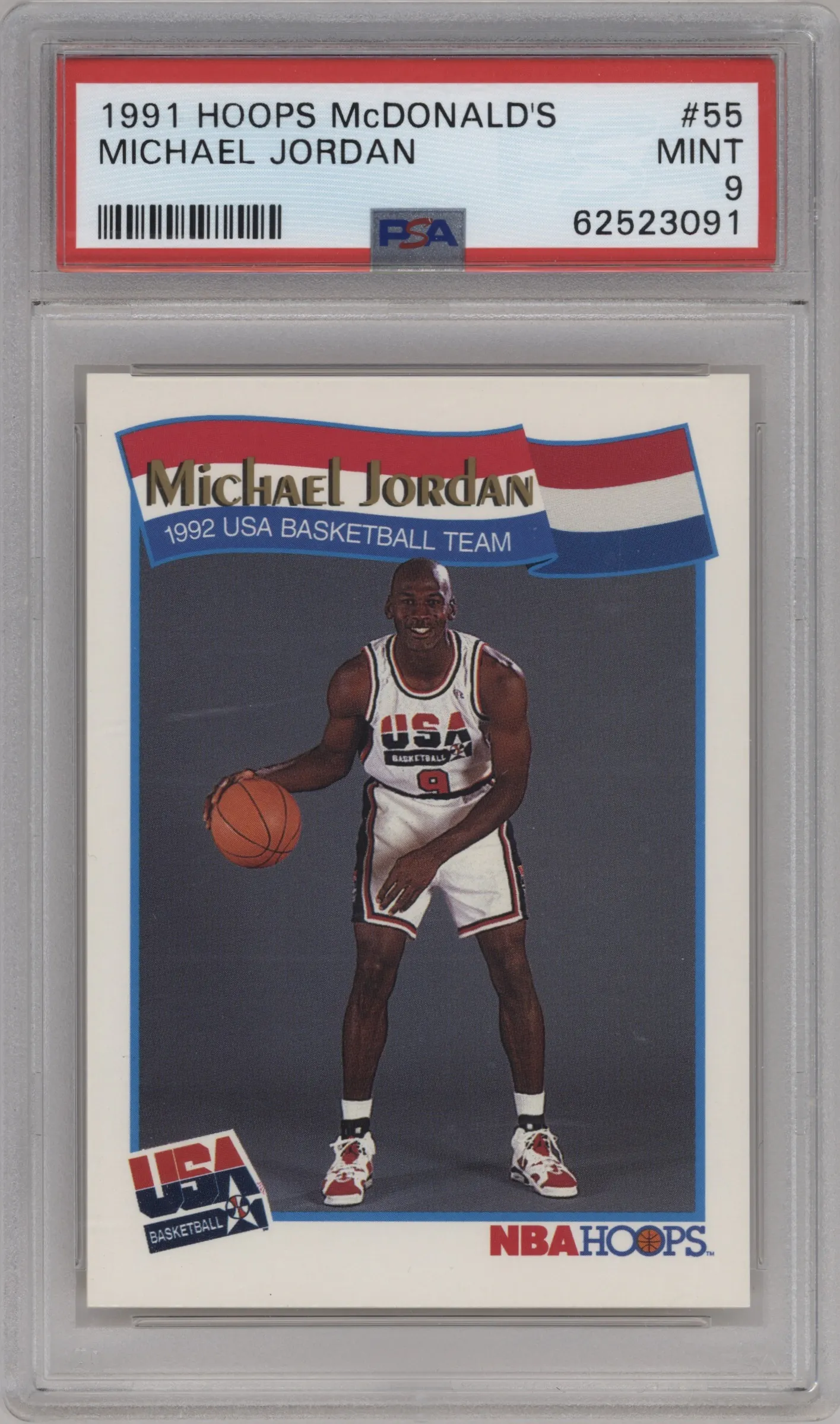 1991 NBA Hoops McDonald's Michael Jordan #55 PSA 9