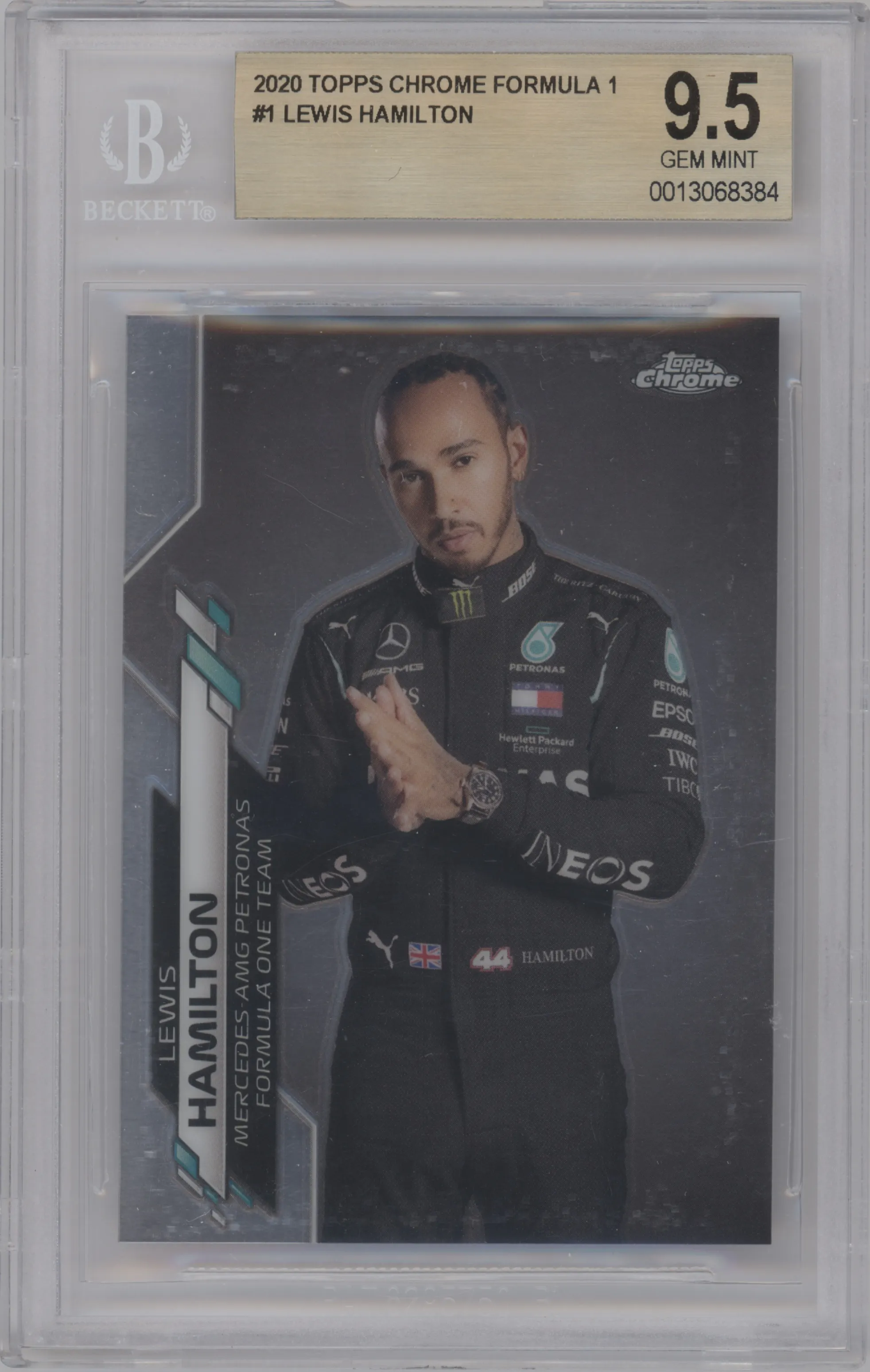 2020 Topps Chrome F1 Lewis Hamilton BGS 9.5
