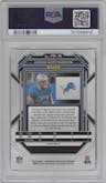 Aidan Hutchinson from the 2022 Panini Chronicles set featuring a Silver parallel graded by PSA and given an overall grade of 10.