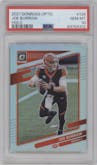 Joe Burrow from the 2021 Panini Donruss Optic set featuring a Holo parallel graded by PSA and given an overall grade of 10.