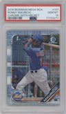 Ronny Mauricio from the 2019 Bowman Mega Box set graded by PSA and given an overall grade of 10.