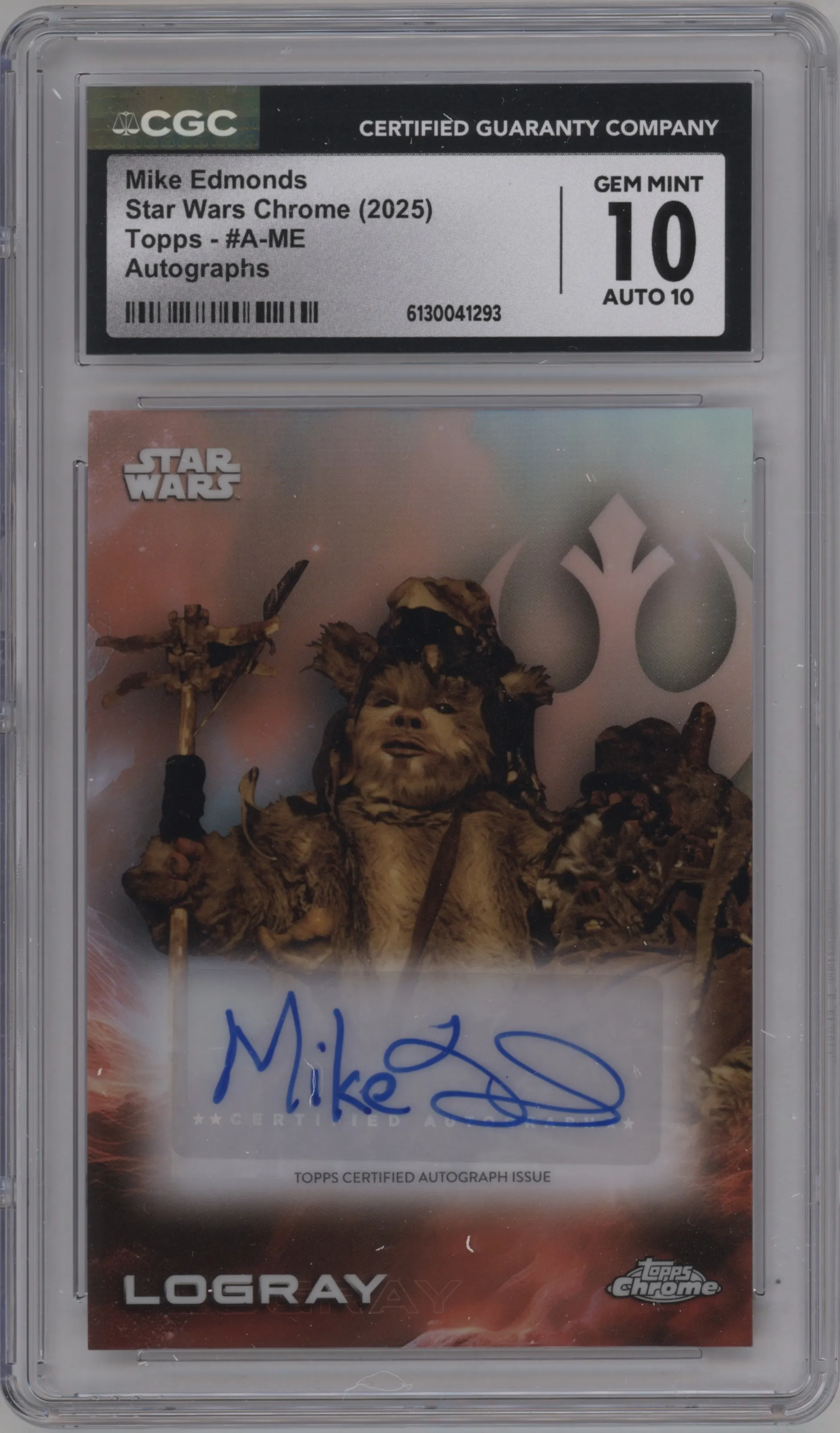 2025 Topps Chrome Star Wars Auto Mike Edmonds #A-ME CGC 10