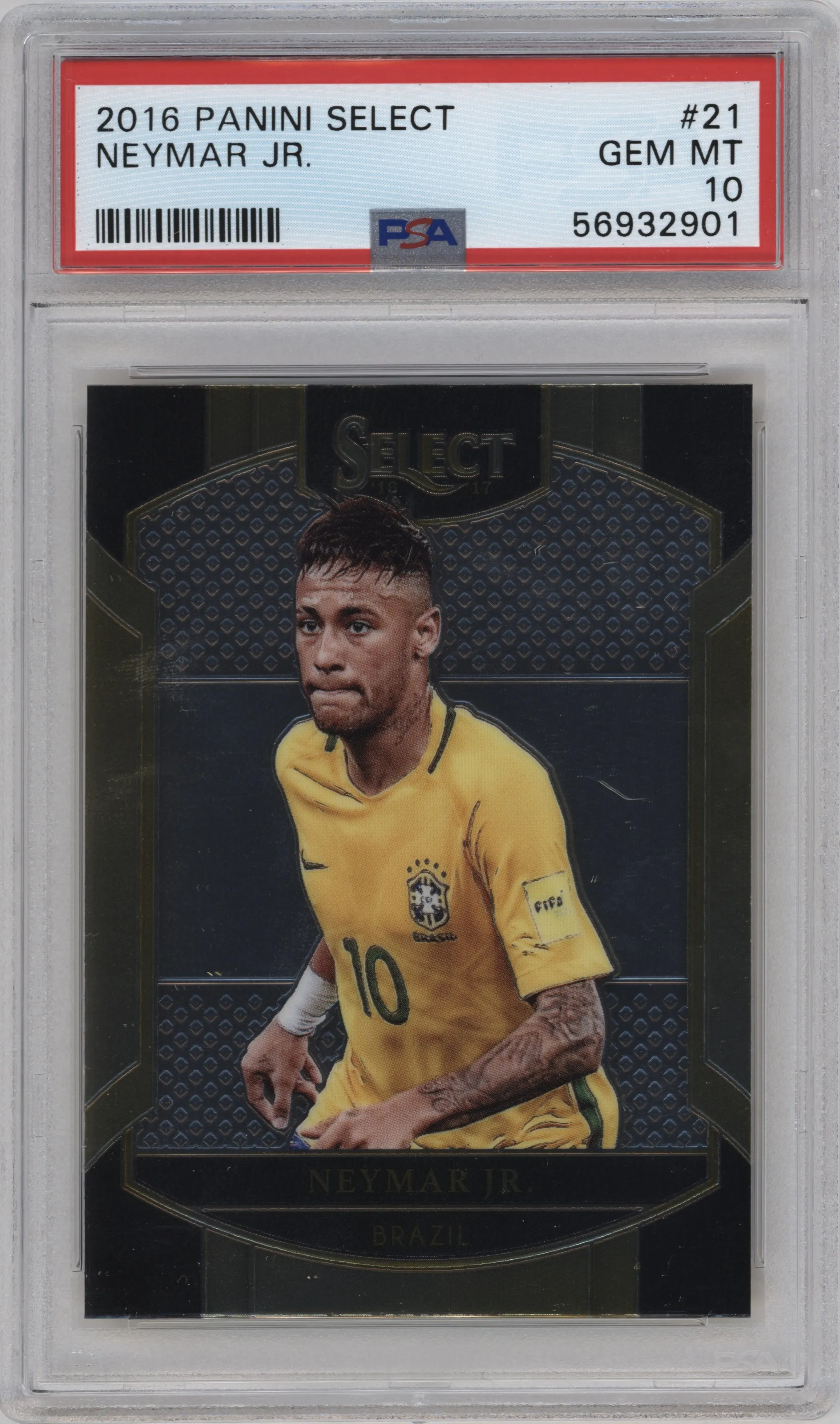 2016 Panini Select Neymar Jr. #21 PSA 10