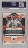 Joe Burrow from the 2022 Panini Mosaic set featuring a Red Sparkle parallel graded by PSA and given an overall grade of 10.
