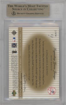 Mickey Mantle from the 2000 Upper Deck Legends set graded by Beckett and given an overall grade of 9.5.