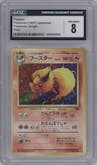 Flareon from the 1997 Pokemon JPN set graded by CSG and given an overall grade of 8.