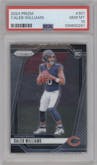 Caleb Williams from the 2024 Panini Prizm set graded by PSA and given an overall grade of 10.