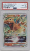 Charizard VSTAR from the 2022 Pokemon SWSH set graded by PSA and given an overall grade of 10.