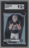 Brock Bowers from the 2024 Panini Prizm set graded by SGC and given an overall grade of 9.5.