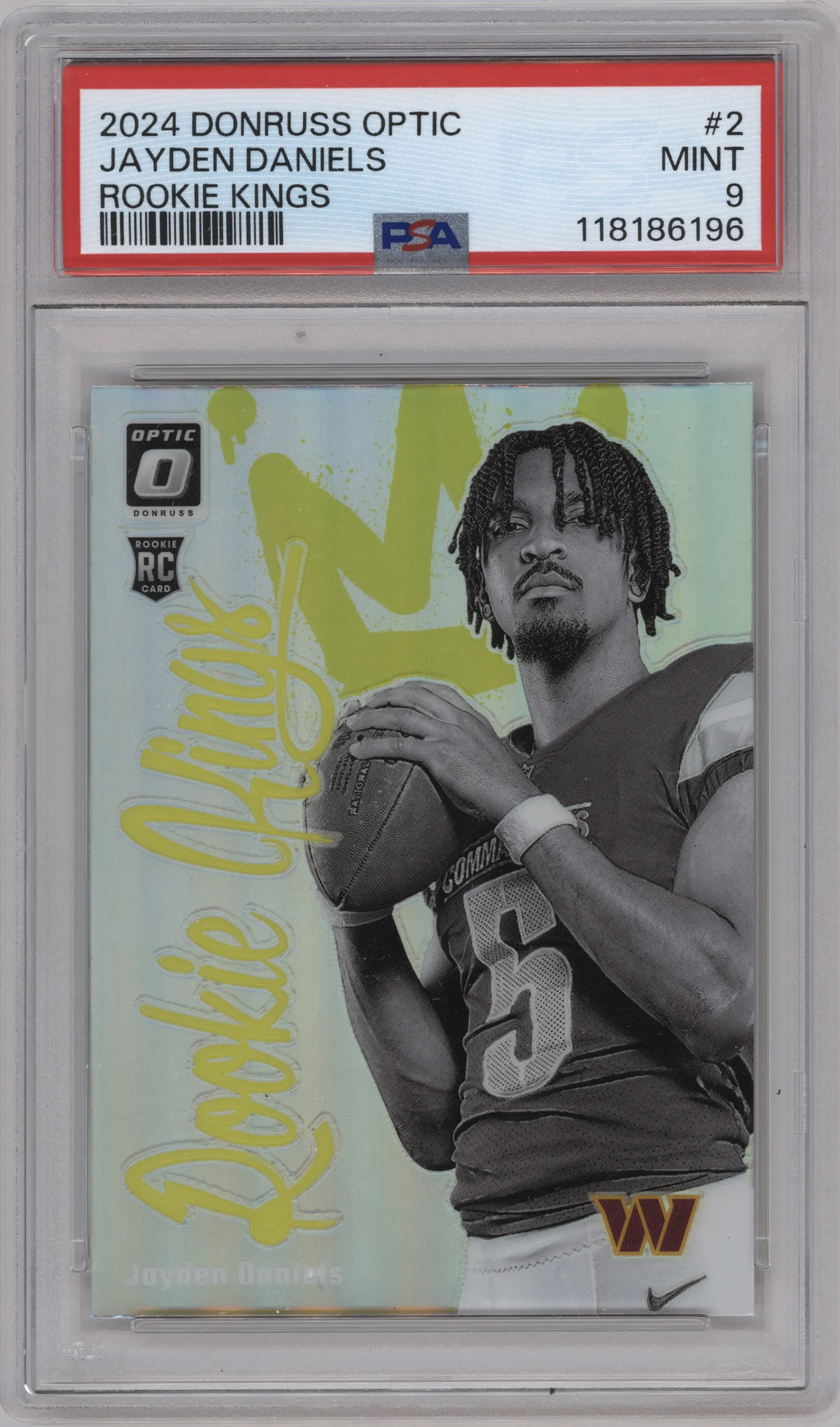 2024 Donruss Optic Rookie Kings Jayden Daniels #2 PSA 9