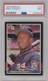 Kirby Puckett from the 1985 Donruss set graded by PSA and given an overall grade of 9.