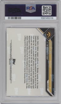 Caitlin Clark from the 2023-24 Bowman U Now set graded by PSA and given an overall grade of 10.
