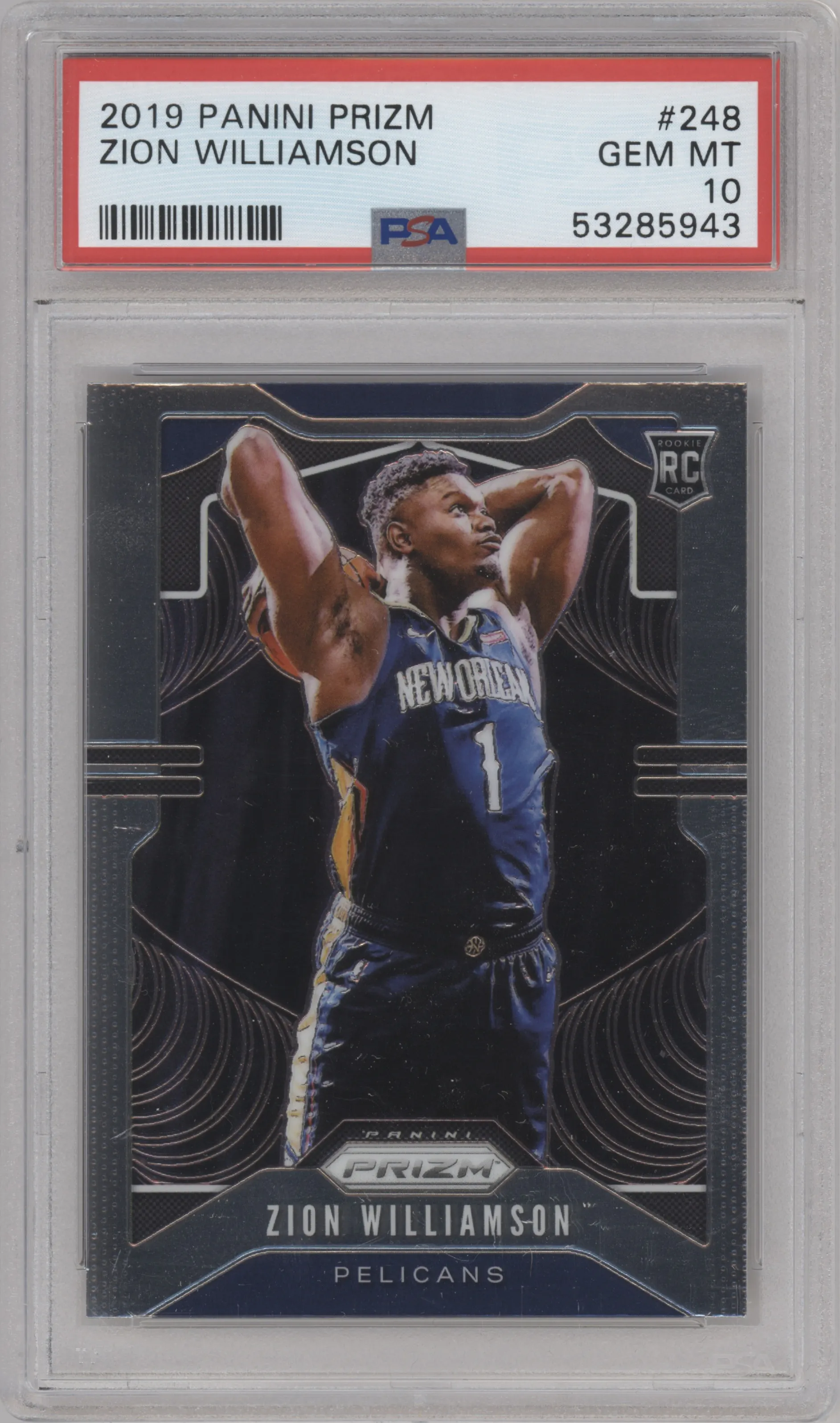2019 Panini Prizm Zion Williamson PSA 10