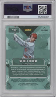 Shohei Ohtani from the 2022 Panini Diamond Kings set graded by PSA and given an overall grade of 9.