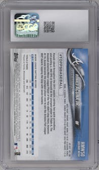 Ronald Acuna Jr. from the 2018 Topps Holiday set graded by CSG and given an overall grade of 8.5.