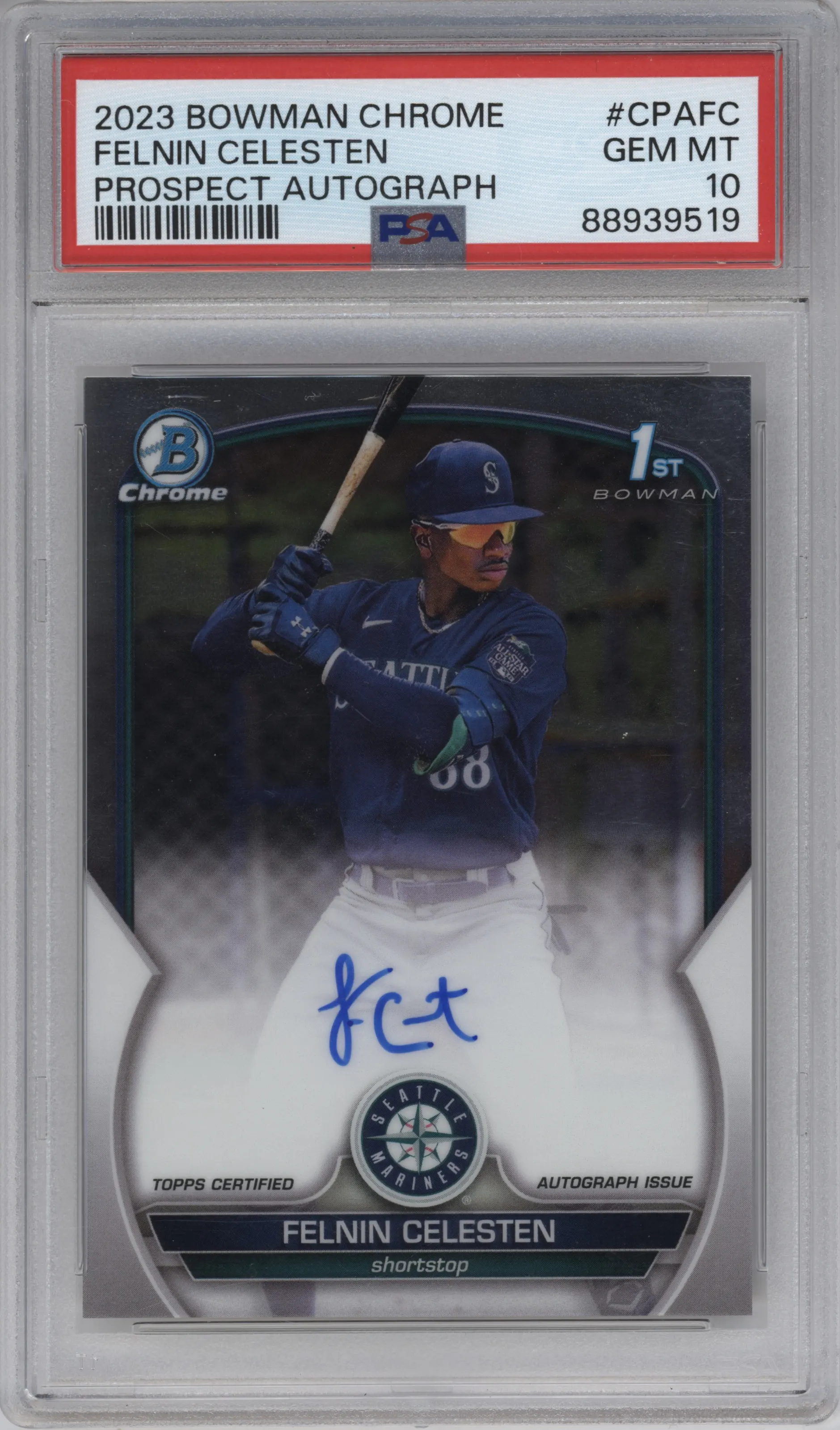 2023 Bowman Chrome Chr.Pros.Auto Felnin Celesten PSA 10