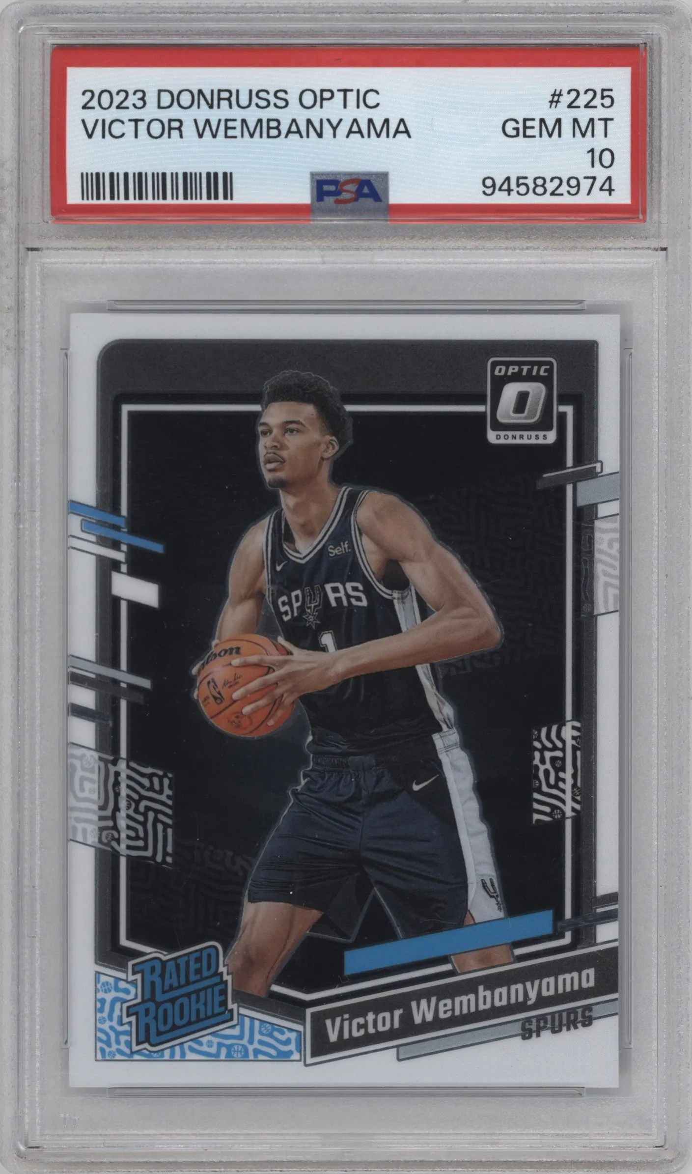 2023 Donruss Optic Rated Rookie Victor Wembanyama #225 PSA 10