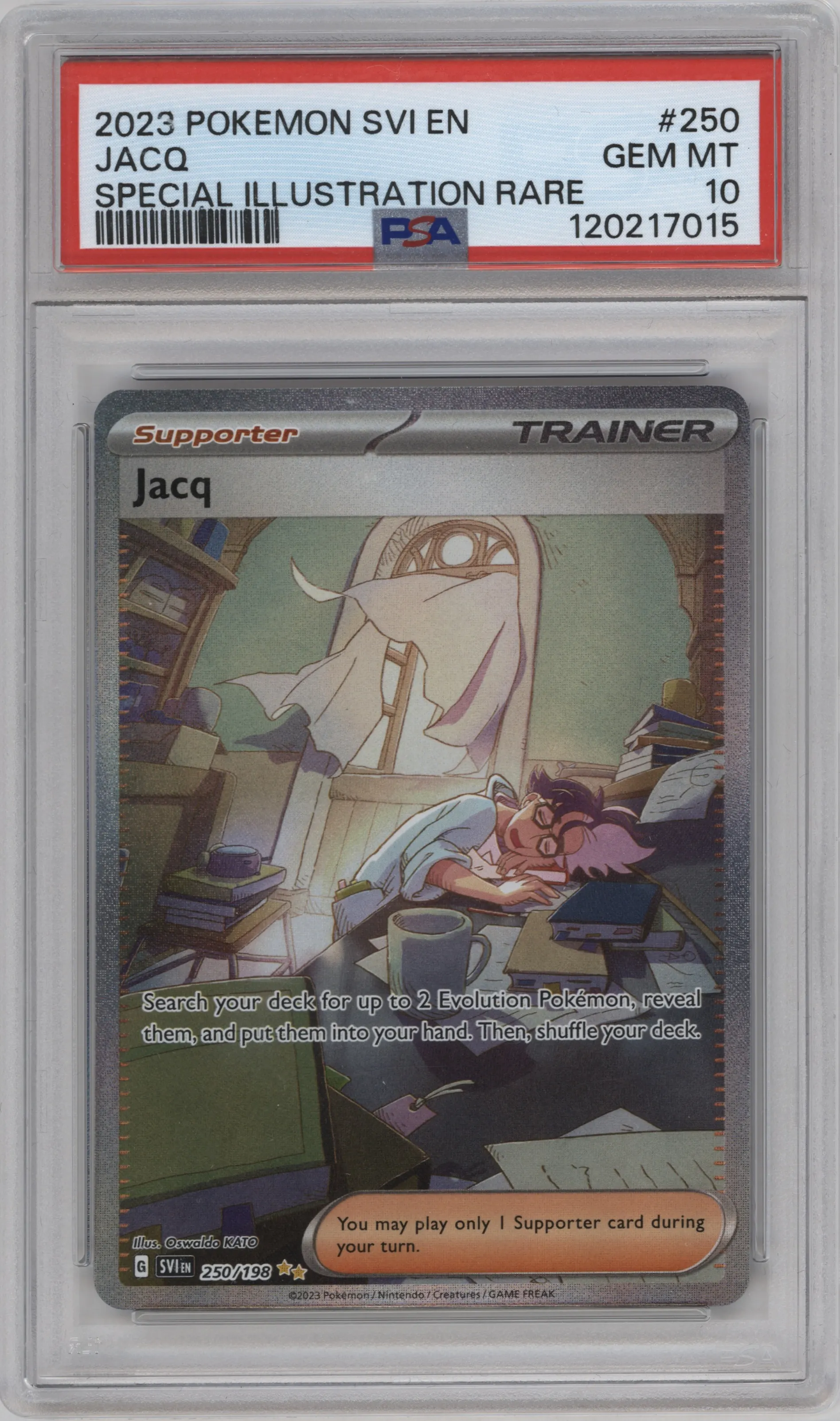 2023 Pokemon SV Jacq #250 PSA 10