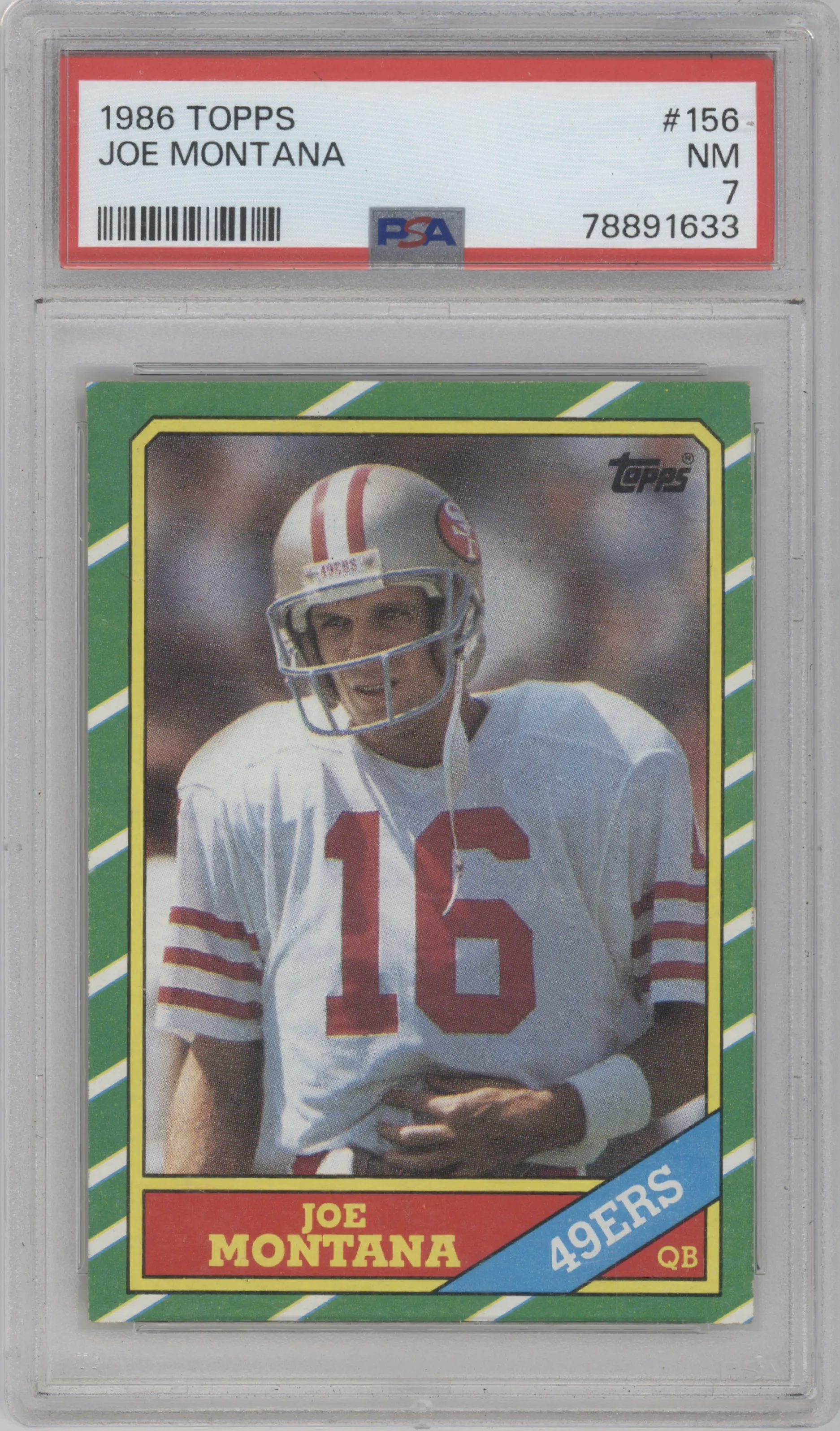 1986 Topps Joe Montana #156 PSA 7