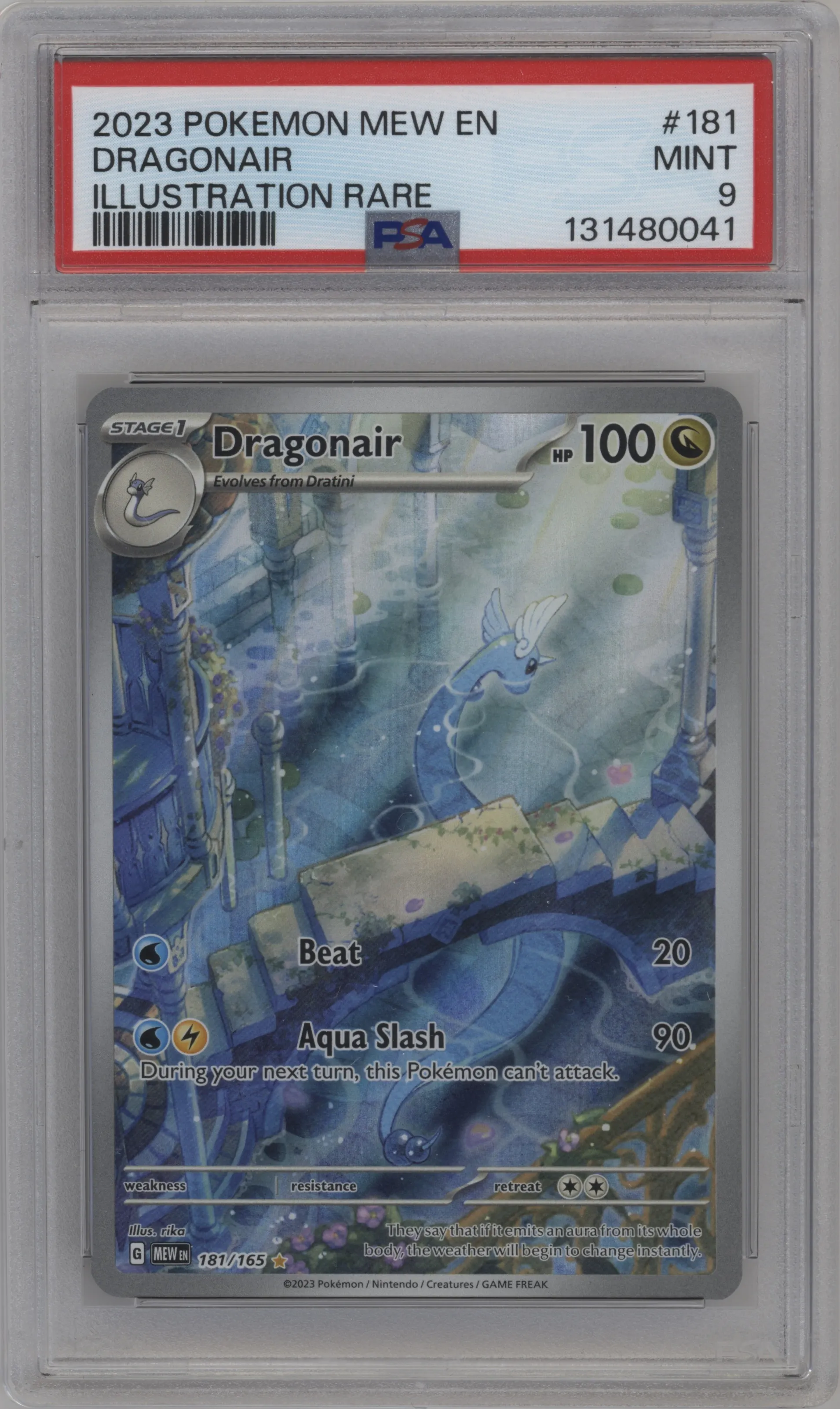 2023 Pokemon SV Dragonair #181 PSA 9