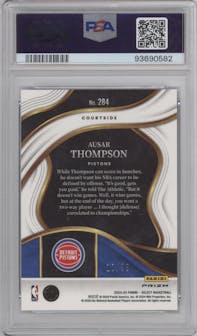 Ausar Thompson from the 2023-24 Panini Select  set featuring a Blue Tectonic parallel graded by PSA and given an overall grade of 10.