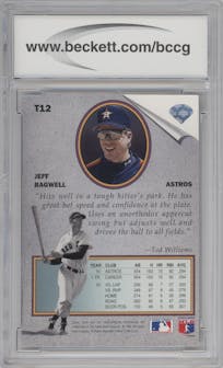 Jeff Bagwell from the 1992 Upper Deck set graded by Beckett and given an overall grade of 10.