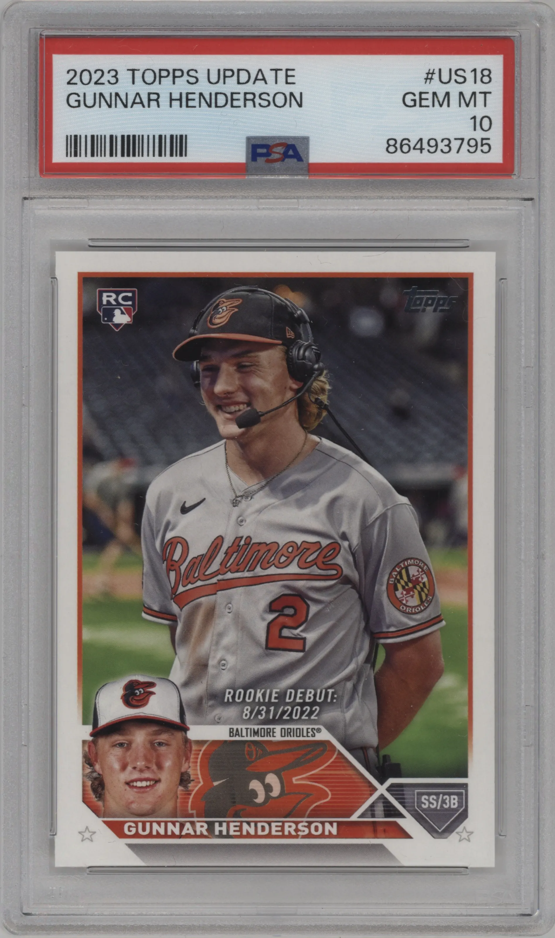 2023 Topps Update Gunnar Henderson #US18 PSA 10