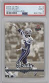 Tom Brady from the 2006 Fleer Ultra set featuring a Gold Medallion parallel graded by PSA and given an overall grade of 9.