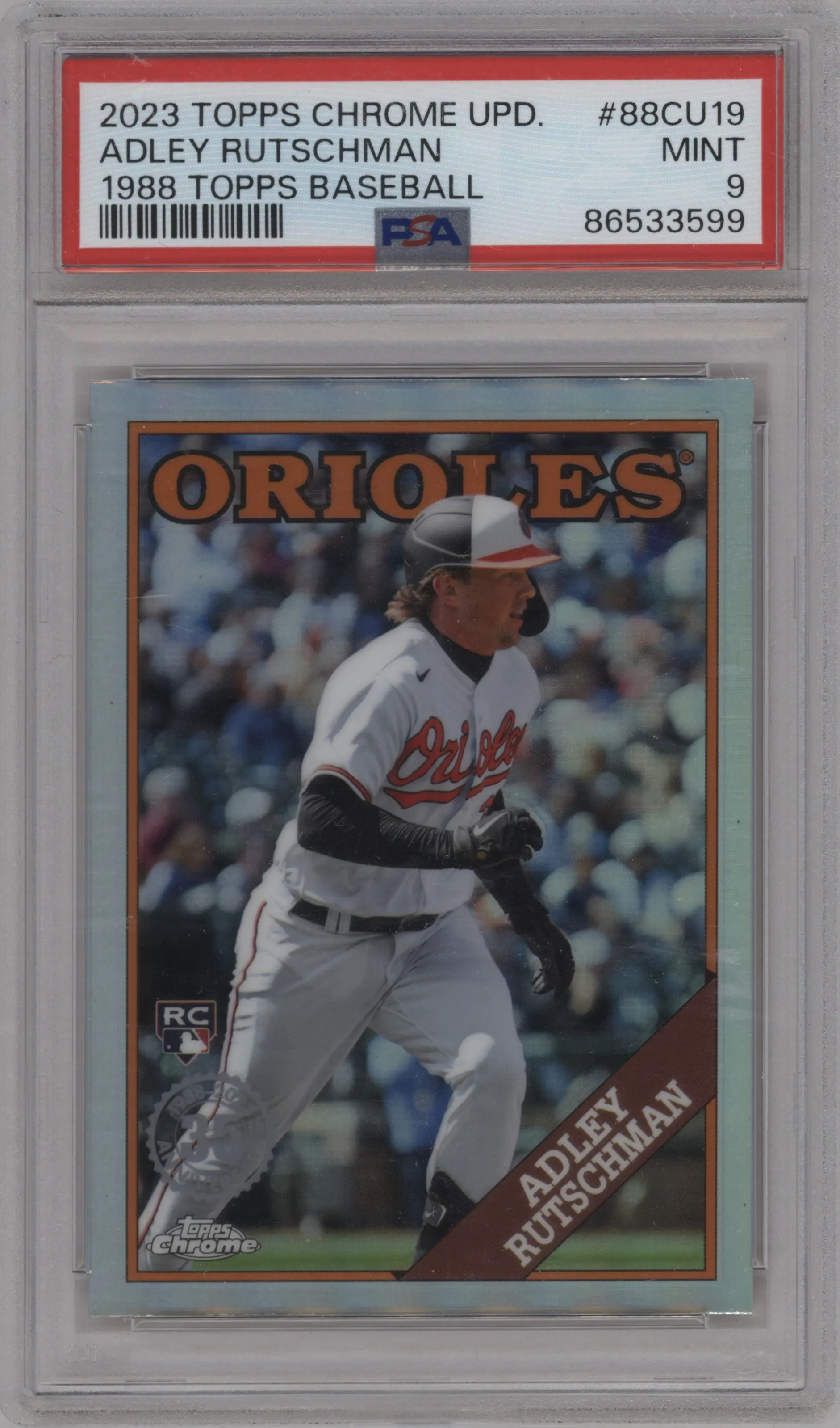 2023 Topps Chrome Update 1988 Topps Adley Rutschman PSA 9