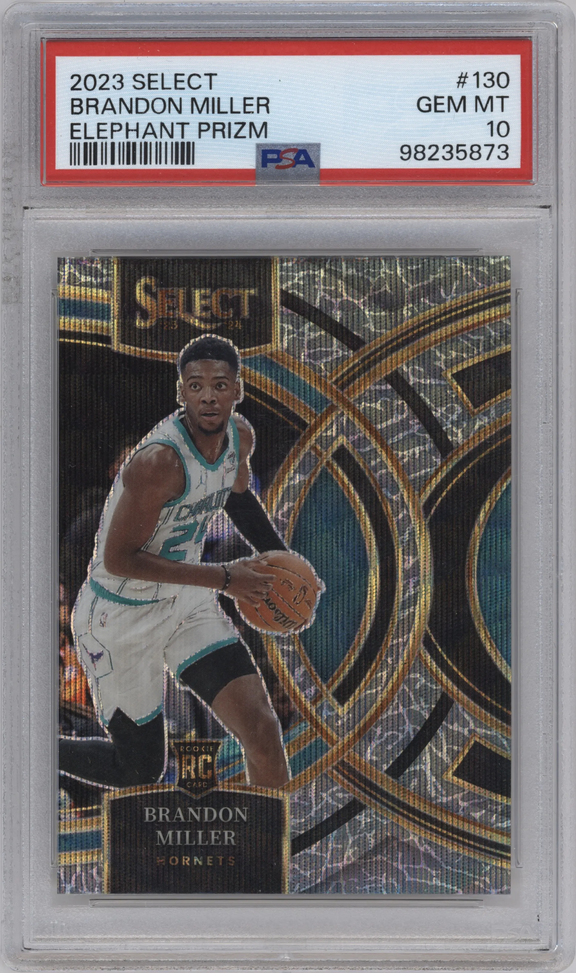 2023 Panini Select Pre.Lvl. Brandon Miller Elephant #130 PSA 10