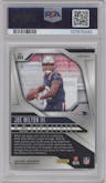 Joe Milton III from the 2024 Panini Prizm set featuring a Lazer Prizm parallel graded by PSA and given an overall grade of 9.