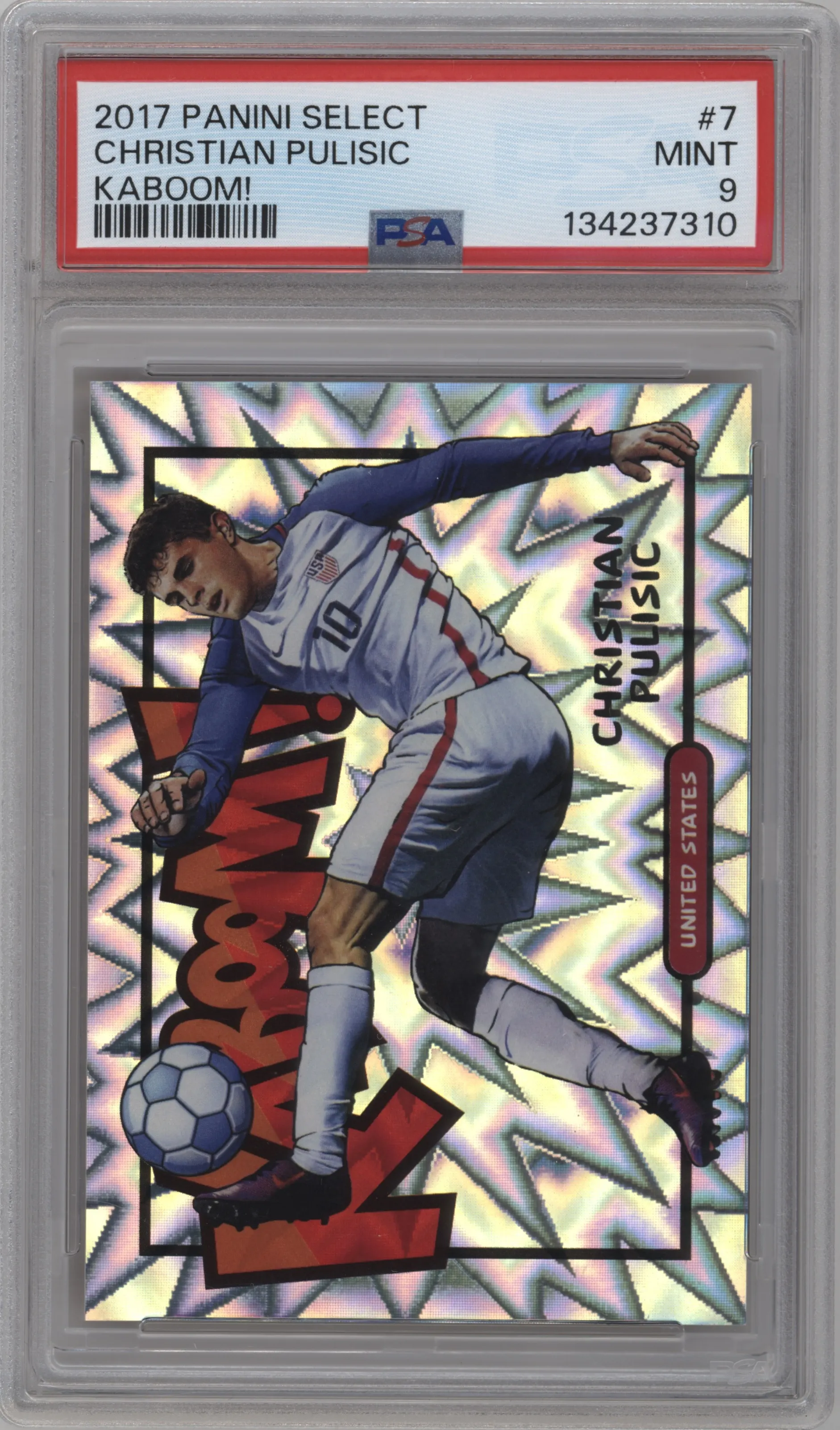 2017 Panini Select Kaboom! Christian Pulisic PSA 9