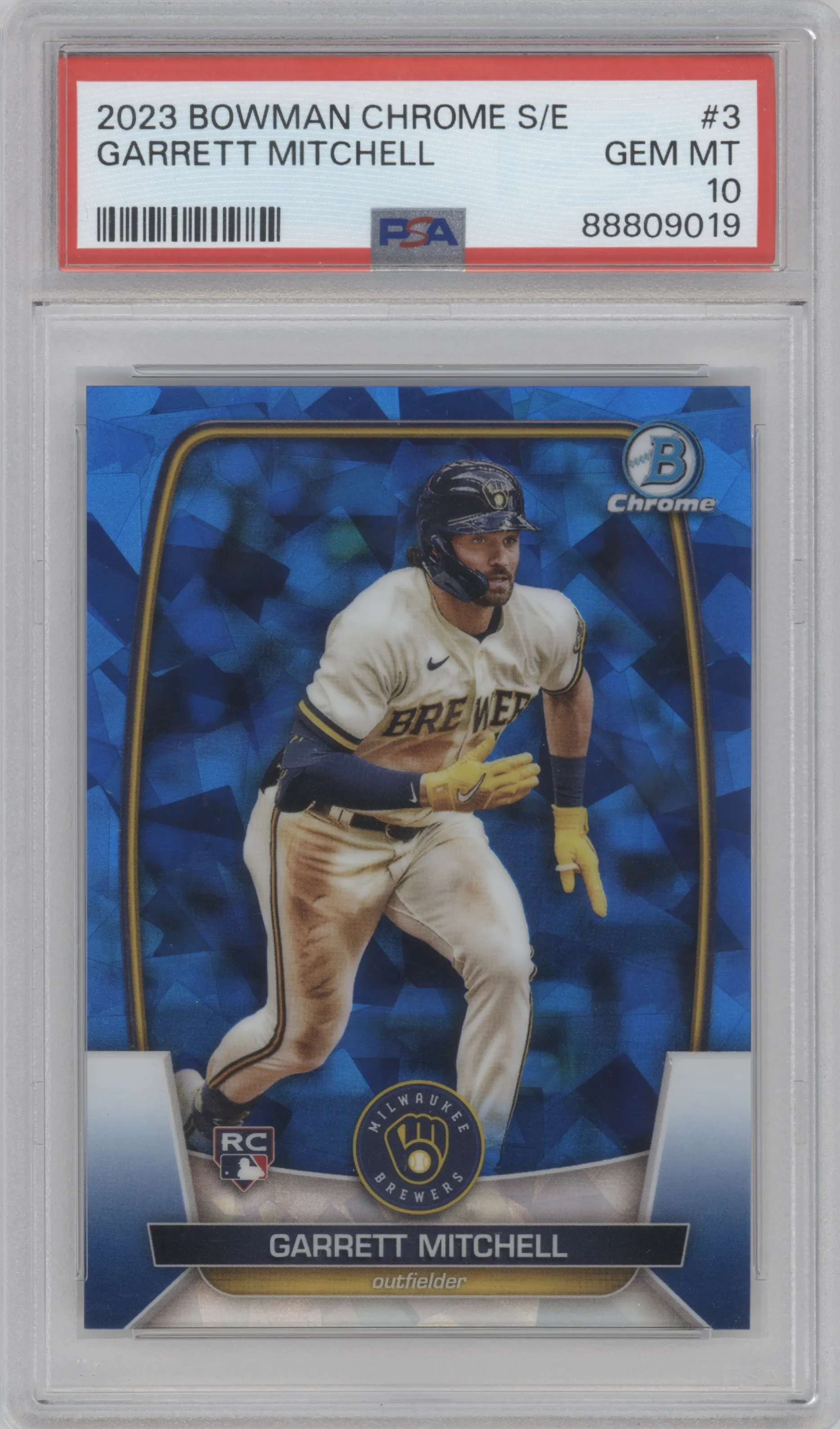 2023 Bowman Chrome Sapphire Edition Garrett Mitchell #3 PSA 10