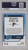 Michael Penix Jr.  from the 2024 Donruss set featuring a Pink parallel graded by PSA and given an overall grade of 10.