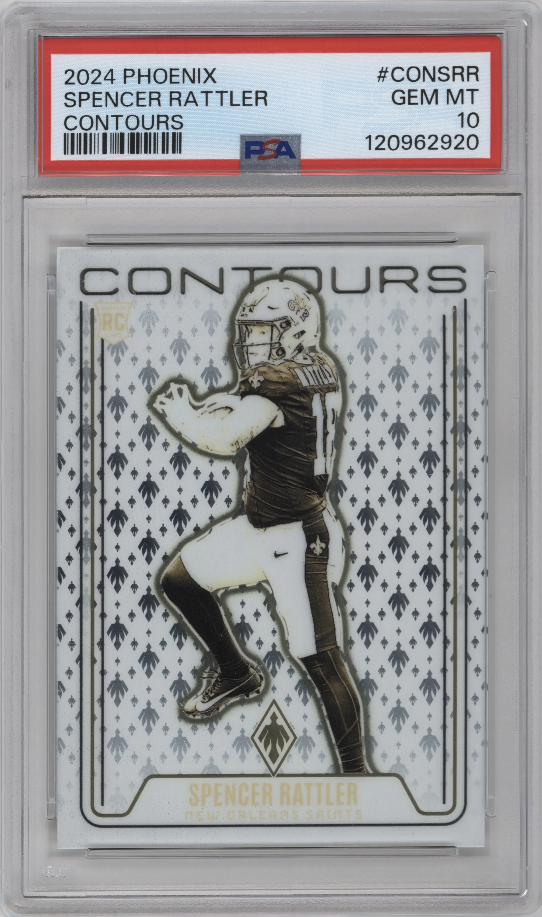 2024 Panini Phoenix Contours Spencer Rattler PSA 10