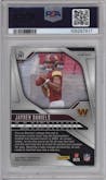 Jayden Daniels from the 2024 Panini Prizm set featuring a Green Wave parallel graded by PSA and given an overall grade of 9.