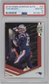 Tom Brady from the 2018 Panini Donruss Elite set graded by PSA and given an overall grade of 10.
