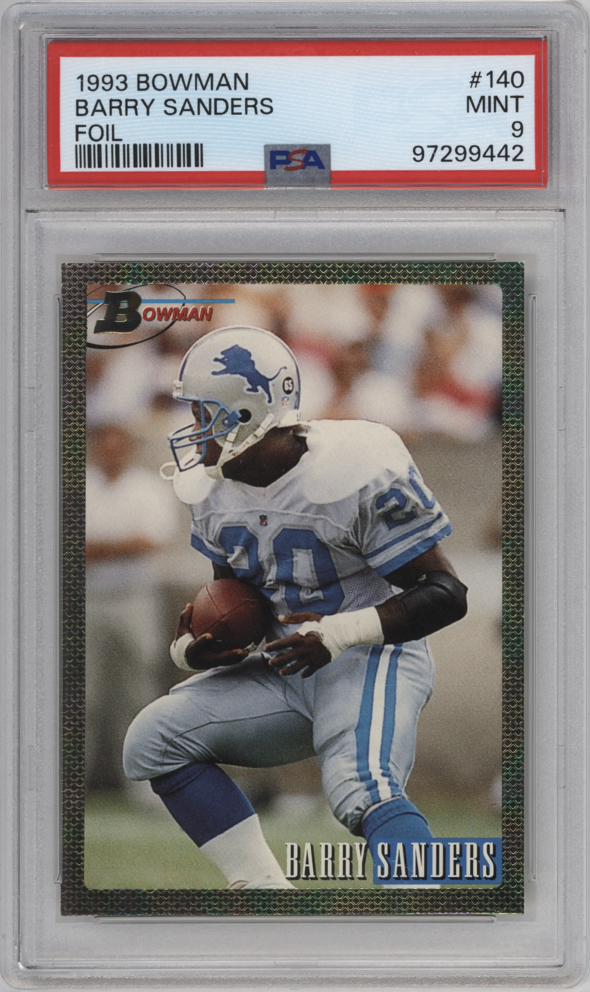 1993 Bowman Barry Sanders Foil #140 PSA 9