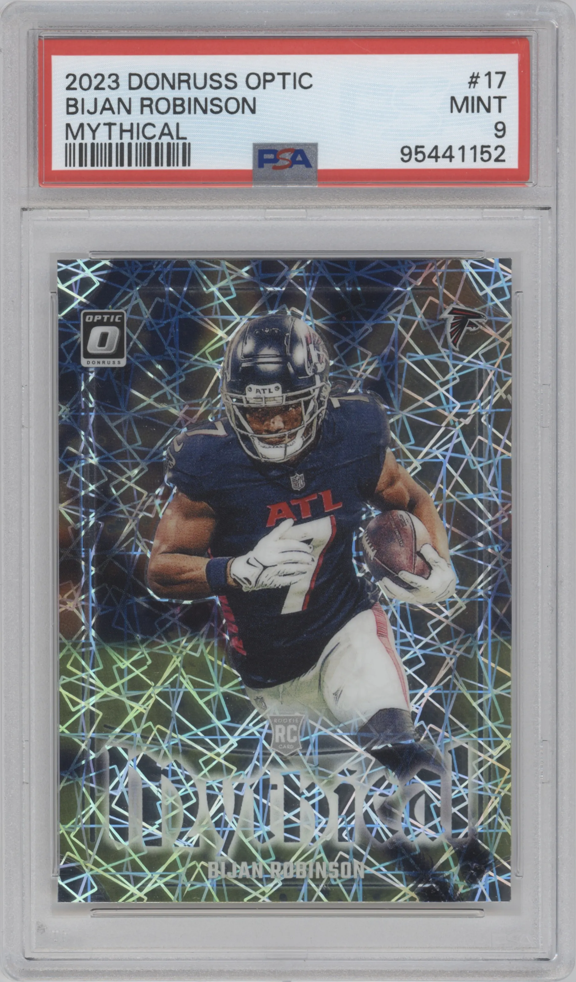 2023 Donruss Optic Mythical Bijan Robinson #17 PSA 9
