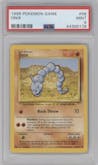 Onix from the 1999 Pokemon set graded by PSA and given an overall grade of 9.