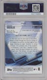 Walker Buehler from the 2018 Bowman’s Best set featuring a Refractor parallel graded by PSA and given an overall grade of 10.