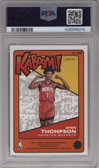 Amen Thompson from the 2023-24 Panini Crown Royale set graded by PSA and given an overall grade of 7.