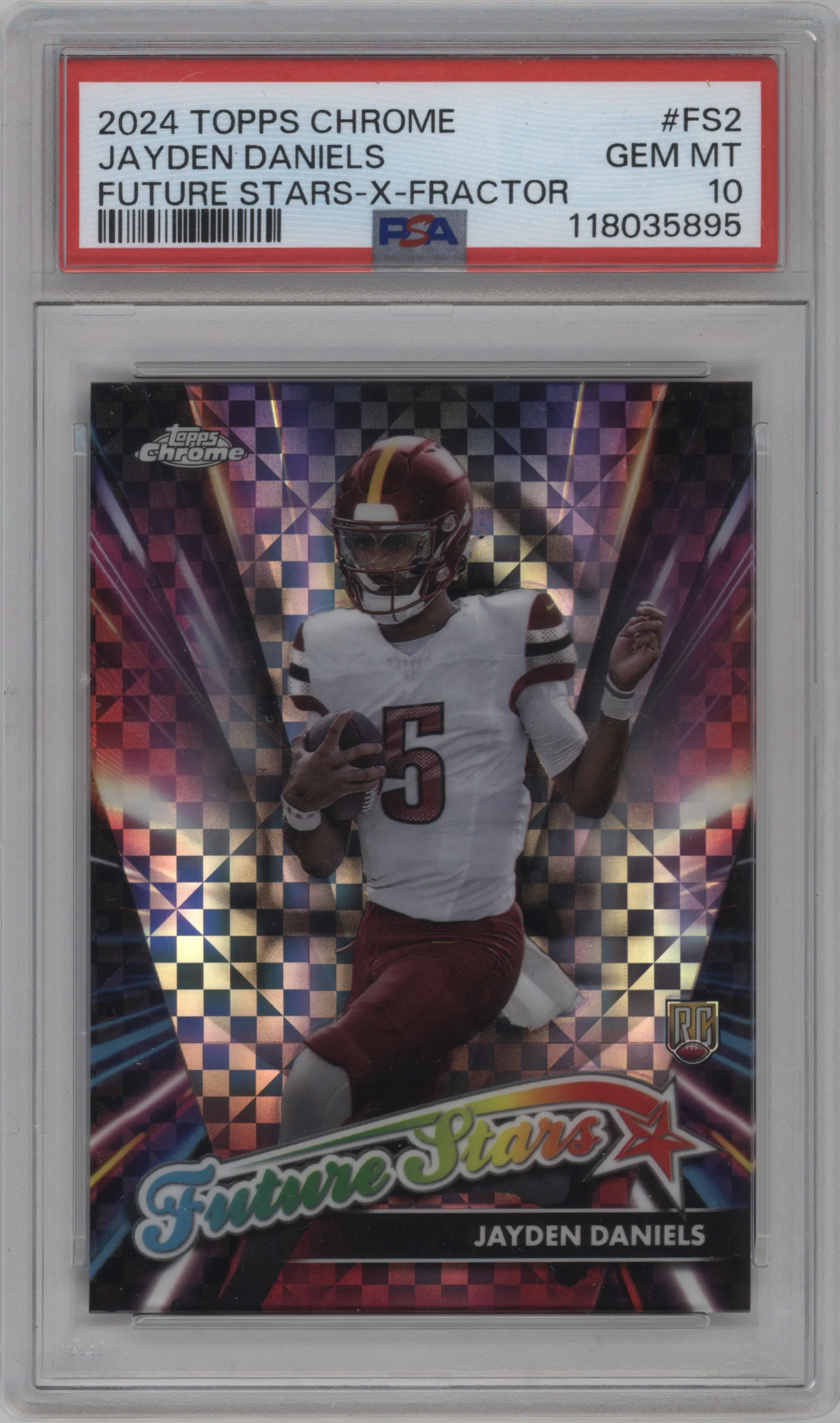 2024 Topps Chrome Future Stars Jayden Daniels X-Fractor #FS-2 PSA 10
